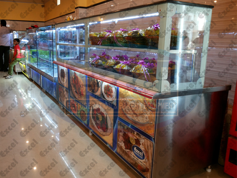 Bain marie counter showcase biryani display hot kebab display hot sweets display showcase counter gravy curry