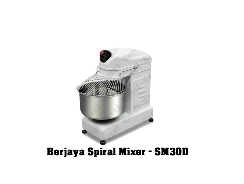 Berjaya imported spiral mixer dough mixer digital two speed flour kneader reverse bread bun bakery sm30d