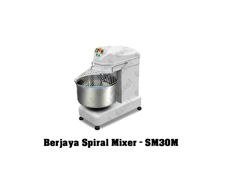 Berjaya imported spiral mixer dough mixer digital two speed flour kneader reverse bread bun bakery sm30m