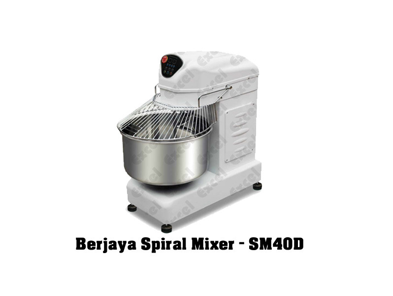 Berjaya imported spiral mixer dough mixer digital two speed flour kneader reverse bread bun bakery sm40d