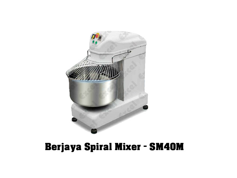 Berjaya imported spiral mixer dough mixer digital two speed flour kneader reverse bread bun bakery sm40m